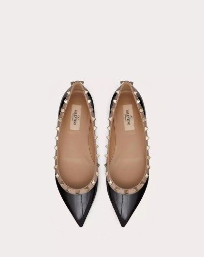 PATENT ROCKSTUD BALLET FLAT